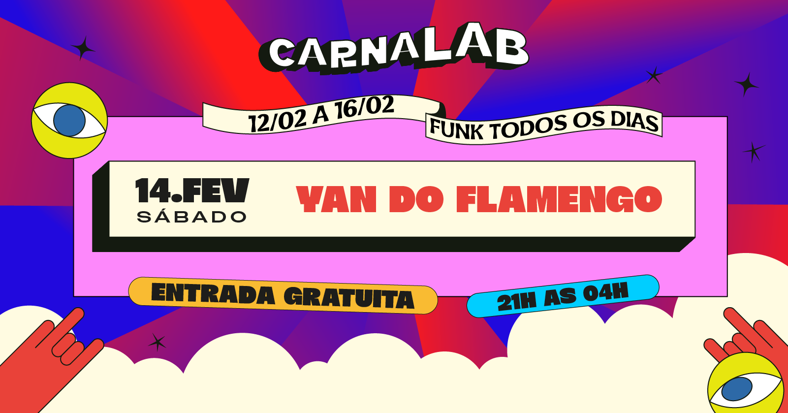 CARNALAB - AFTER DE CARNAVAL 14/02 - Belo Horizonte, MG