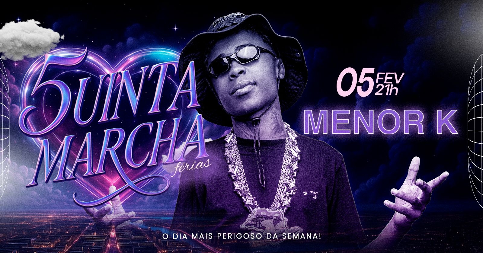 5uinta Marcha Ed. Férias | Mc Meno K | Varanda do Contexto | Quinta - 05/02 - 21h - Brasília, DF