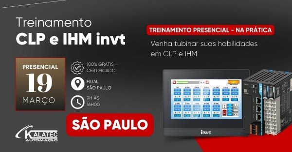 Imagem do evento Treinamento de CLP e IHM invt - Presencial