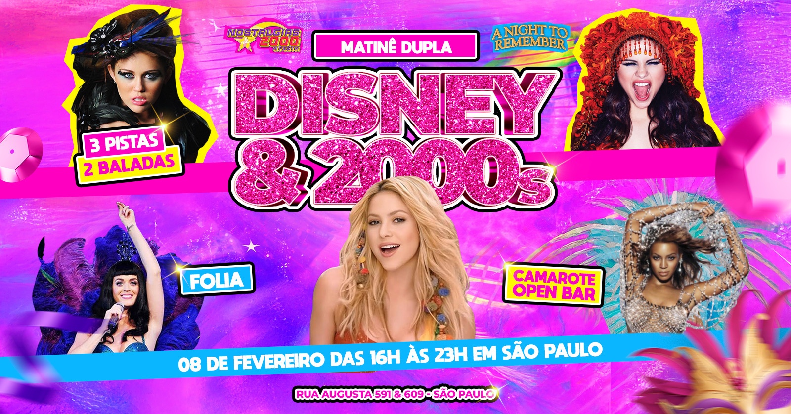 Disney & 2000s Folia - Matinê Dupla SÃO PAULO - Kat Klub & Augusta Hi-Fi - Domingo a tarde