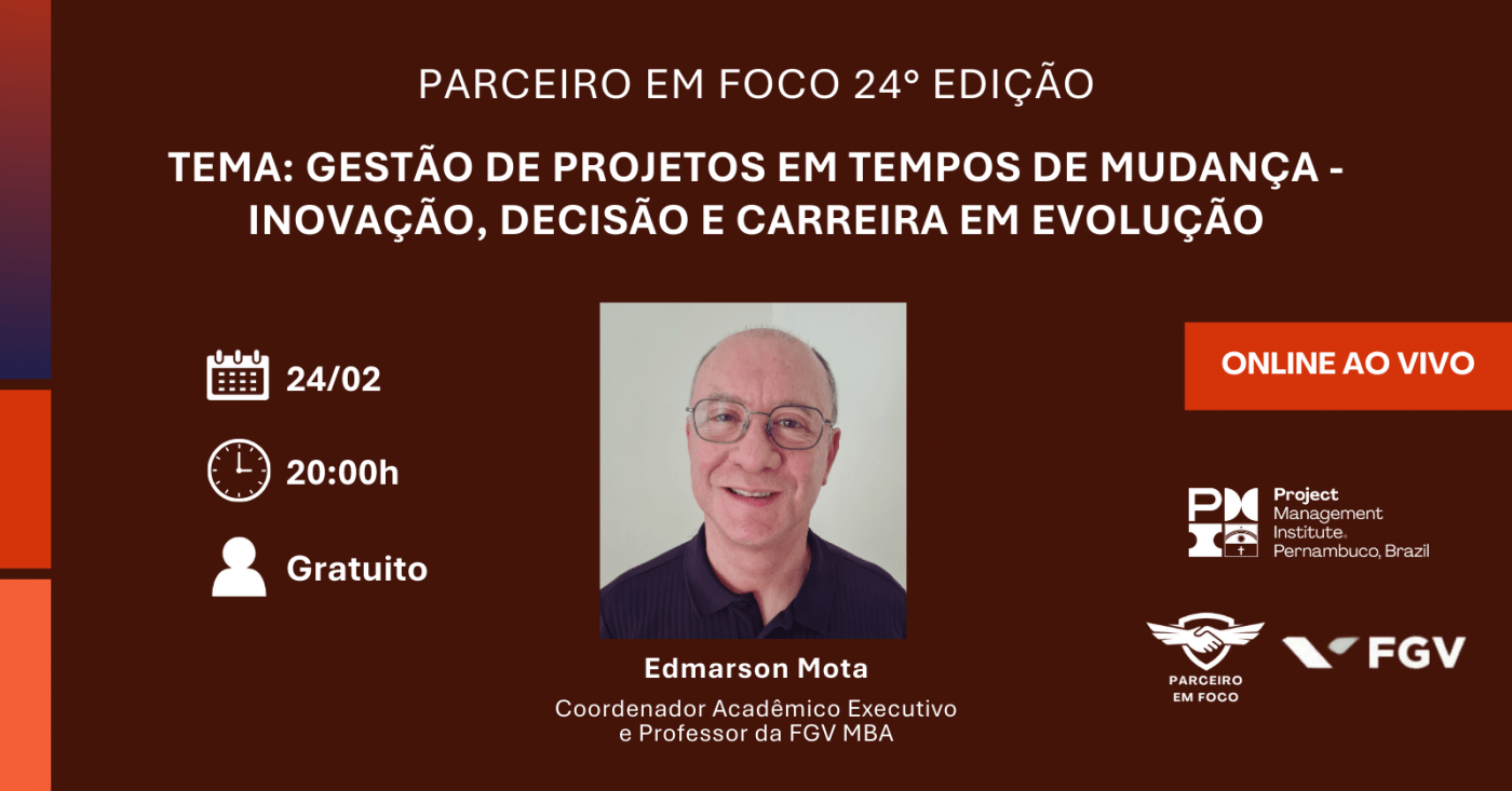 Parceiro em Foco 24º edição - online - Sympla