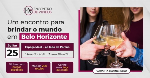 Imagem do evento Encontro de Vinhos Belo Horizonte - Julho