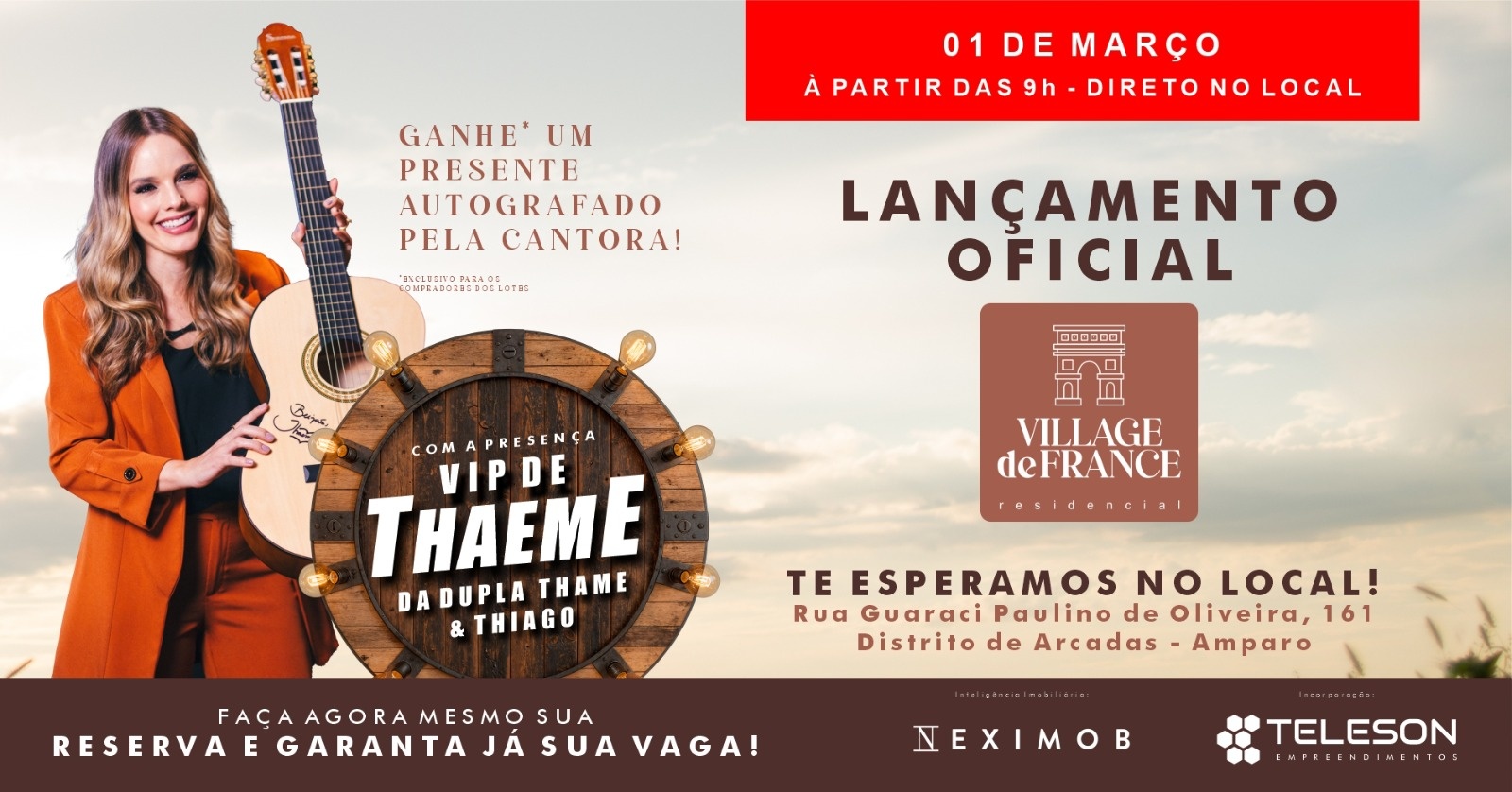Lançamento Oficial com a Presença da Cantora Thaeme (da Dupla Thaeme & Thiago) em Amparo