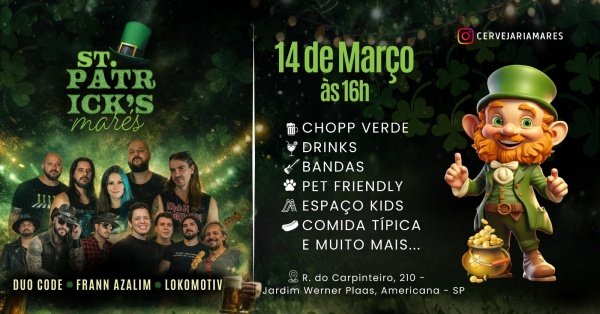 Imagem do evento St. Patricks Marés 2026