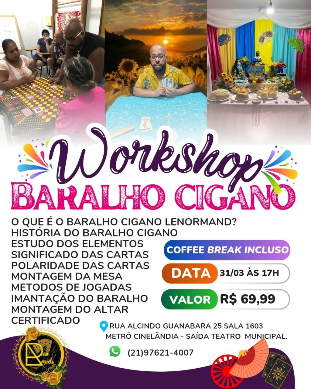 Workshop Presencial  Introdução ao Baralho Cigano