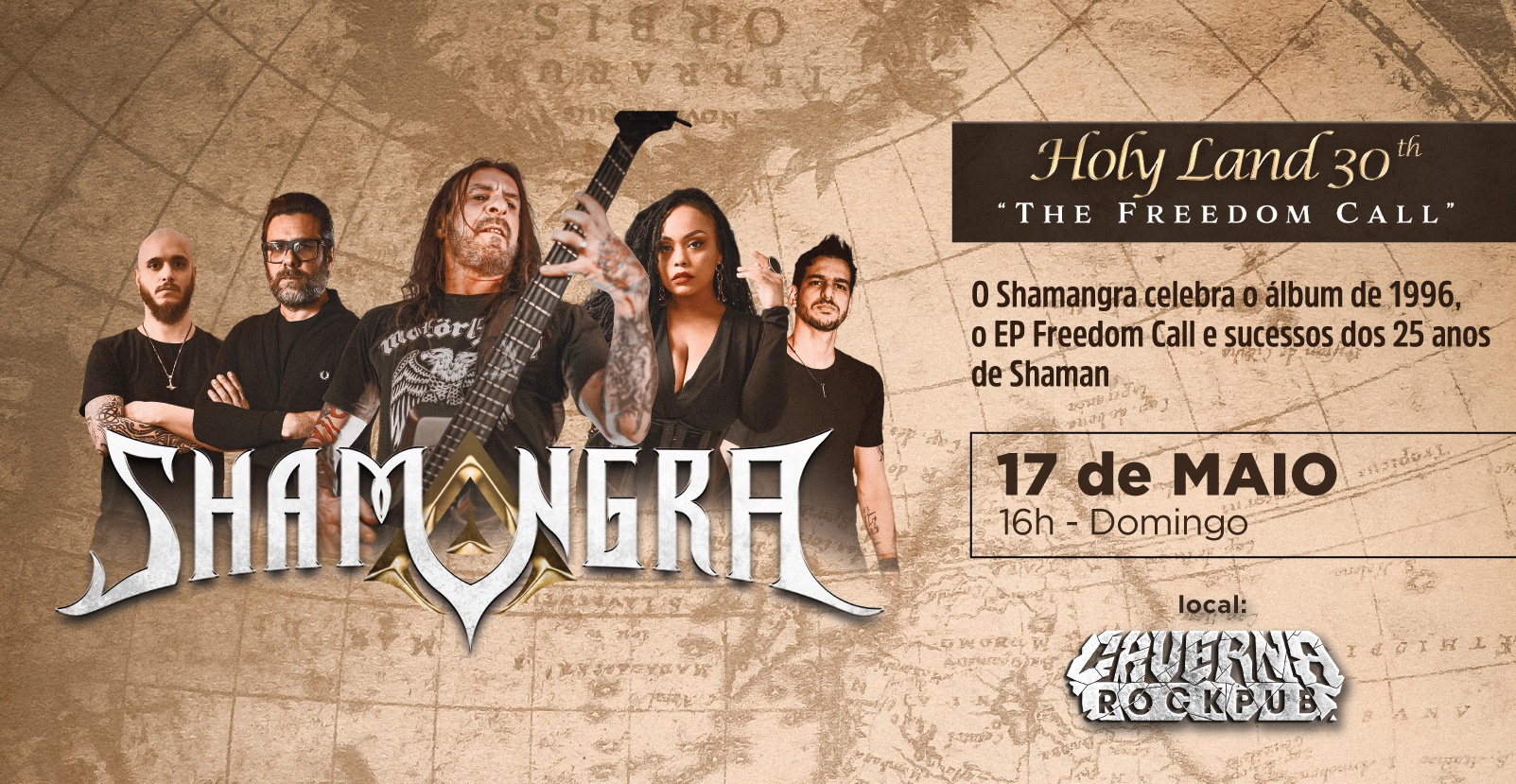 17/05 - Shamangra: Holy Land 30th - The Freedom Call em Belo Horizonte