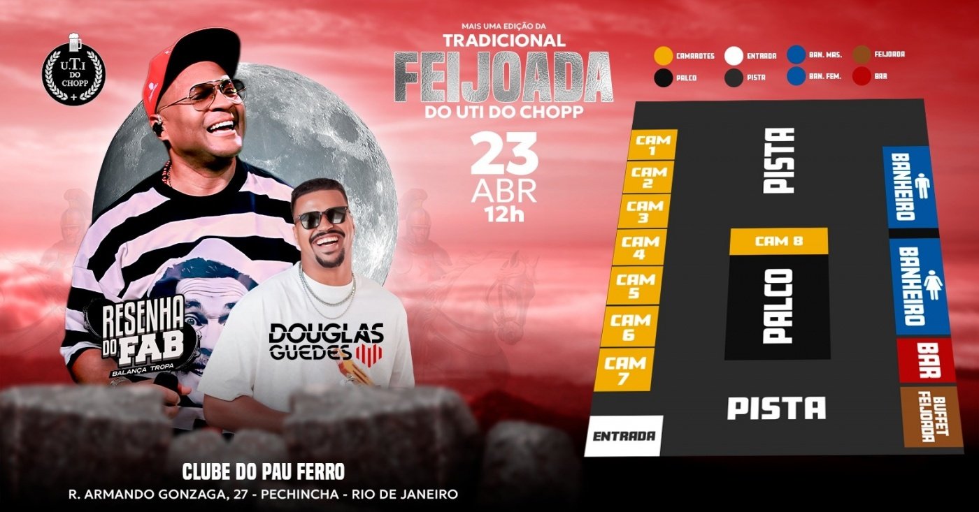 TRADICIONAL FEIJOADA DA UTI DO CHOPP +1 EDIÇÃO