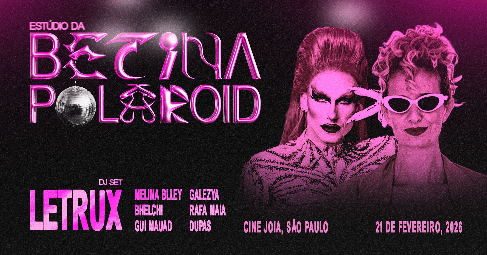 Estúdio da Betina Polaroid convida Letrux