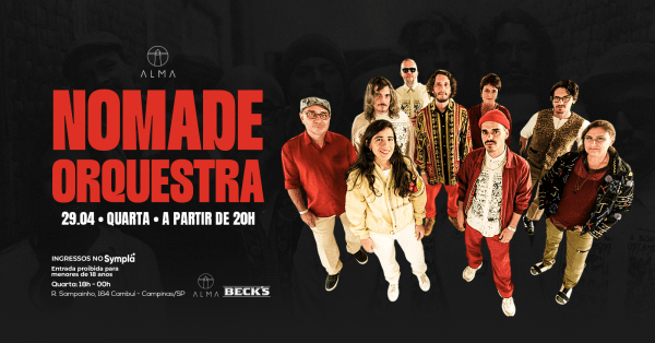 Imagem do evento NOMADE ORQUESTRA NO ALMA CAMPINAS | 29.04