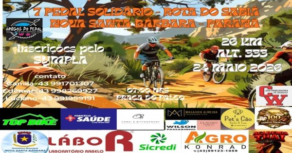 Imagem do evento 7º Pedal Solidário - Rota do Sabiá