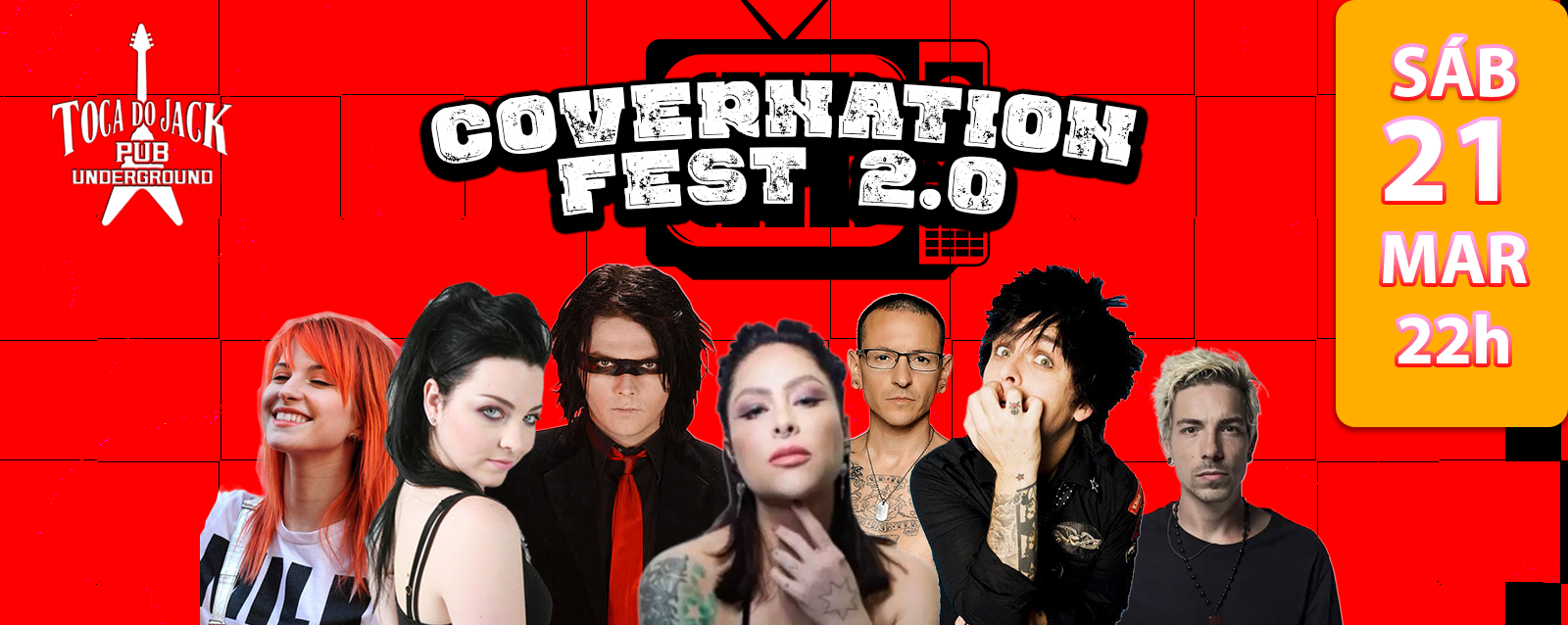 COVERNATION FEST 21/03 - Especial DISK MTV ANOS 2000 - Toca do Jack - Ribeirão Preto, SP