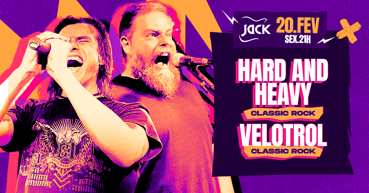 Sexta Jack! Hh (hard And Heavy) + Velotrol (classic Rock) em Belo Horizonte
