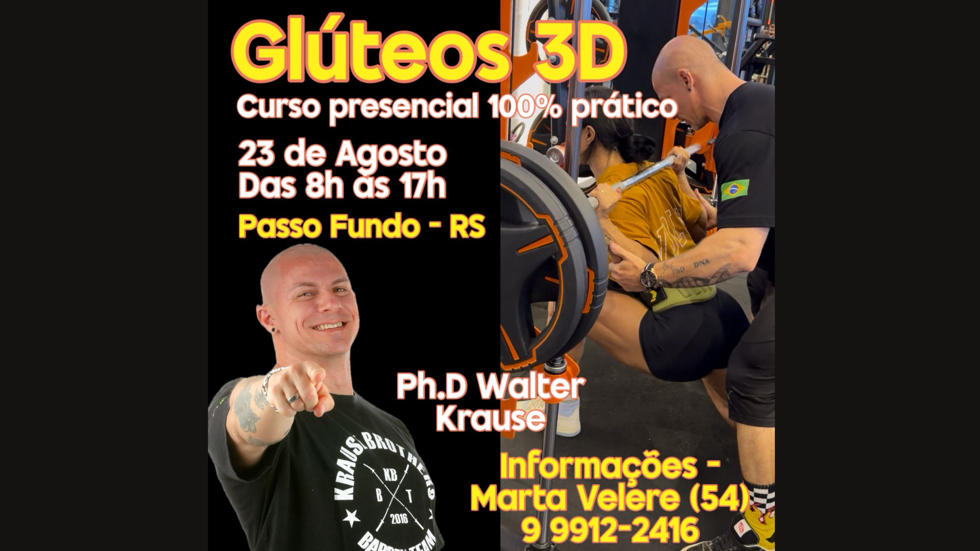Gluteos 3D - Curso PRESENCIAL 100% PRATICO