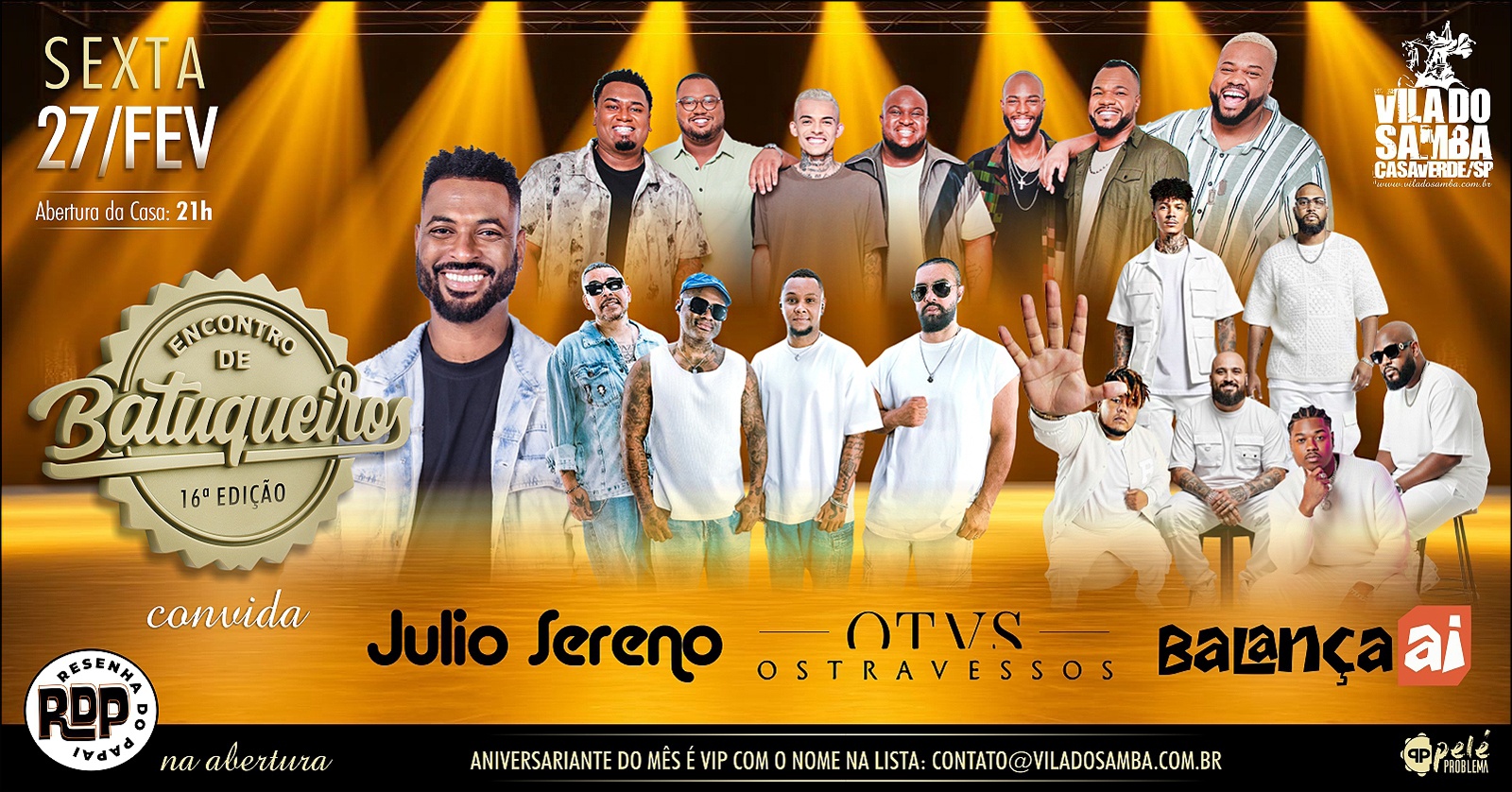 ENCONTRO DE BATUQUEIROS E CONVIDADOS NA VILA DO SAMBA 