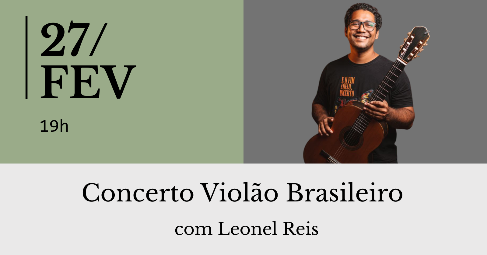 Concerto Violão Brasileiro com Leonel Reis em Santos