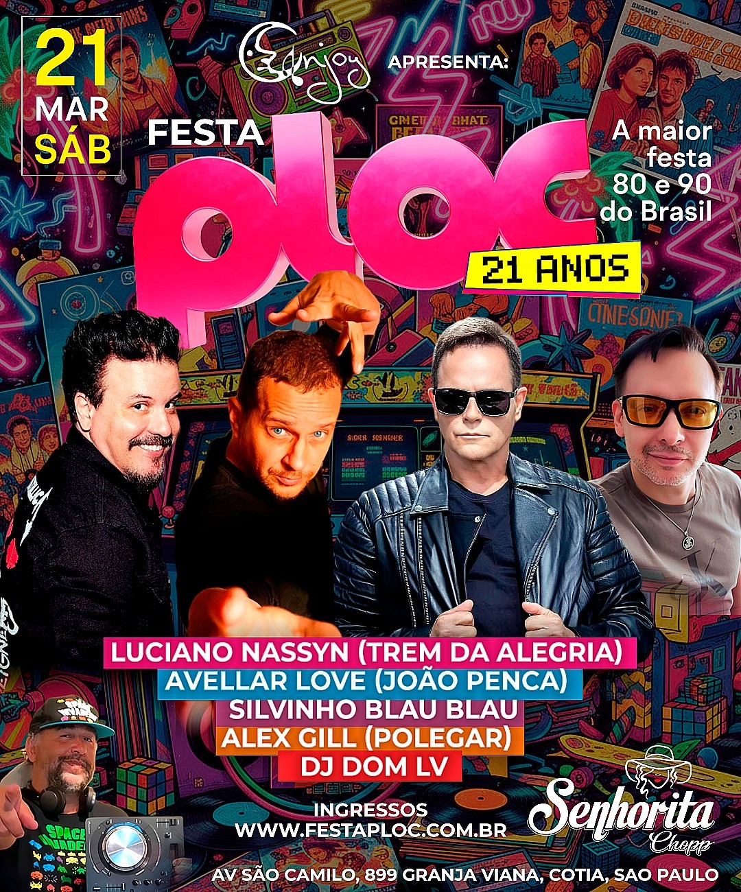 FESTA PLOC 21 ANOS - AO VIVO NA ENJOY GRANJA VIANNA - Cotia, SP