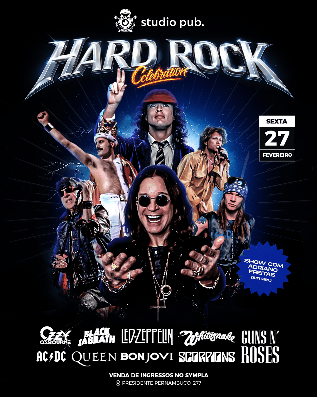 HARD ROCK CELEBRATION @StudioPub 27/02 em Belém - Sympla