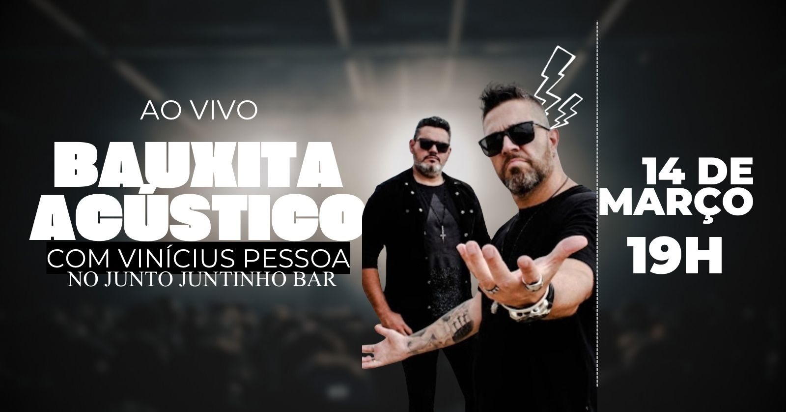 Junto Juntinho Bar recebe ao vivo Bauxita Acústico e Vinícius Pessoa - Belo Horizonte, MG