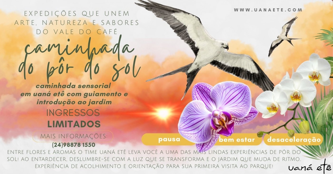 CAMINHADA SENSORIAL AO ENTARDECER  PARA ADULTOS 15H - 27 E 28 DE MARÇO 2026