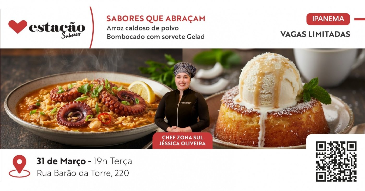 Sabores que Abraçam - Arroz caldoso de polvo e Bombocado com sorvete Gelad