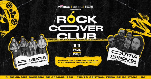 Imagem do evento Rock Cover Club | Tributos a Raimundos e Charlie Brown Jr.