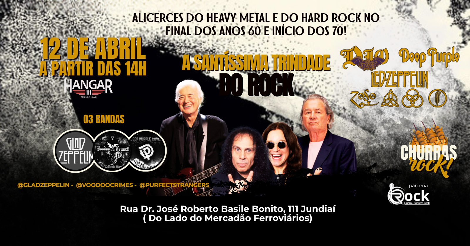 A Santíssima Trindade do Rock no Hangar 111 Jundiaí! - Jundiaí, SP