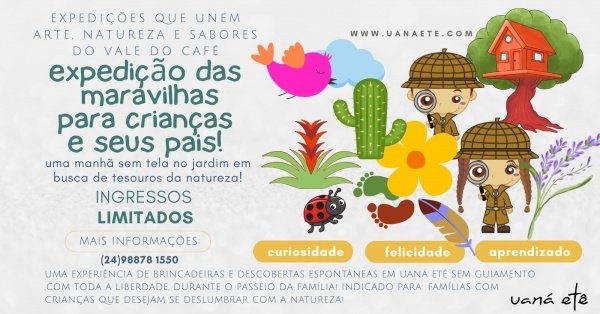 PASSEIO LIVRE DAS MARAVILHAS: INGRESSO FAMÍLIA COM CRIANÇAS - 26 A 30 DE MARÇO 2026