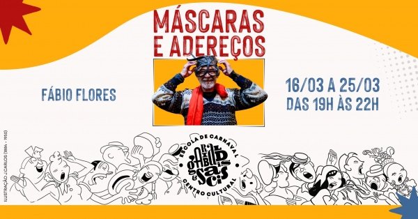 Imagem do evento Oficina de Máscaras e Adereços Carnavalescos com Fabio Flores