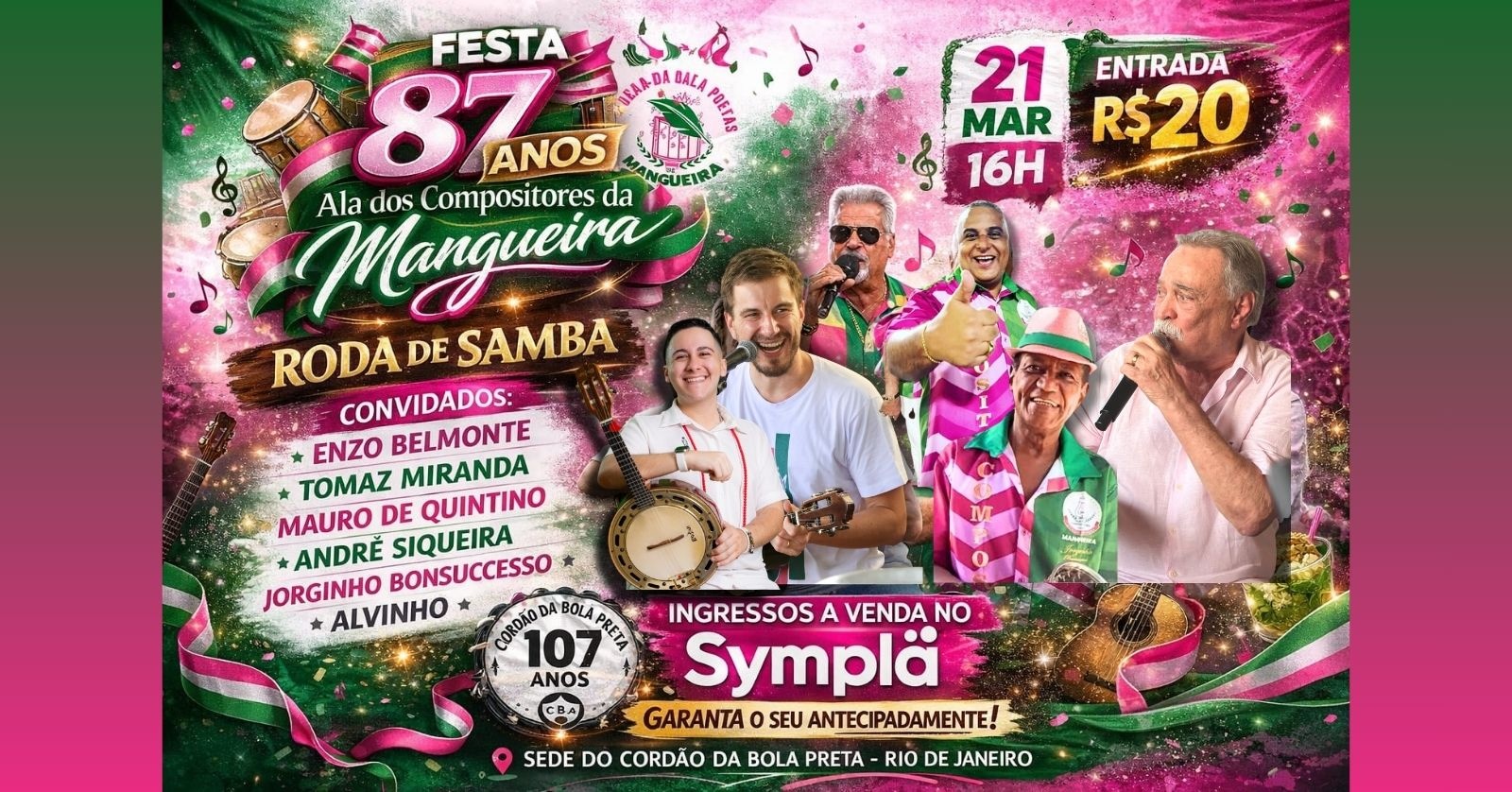 Festa 87 anos ala dos compositores Mangueira - Rio de Janeiro, RJ