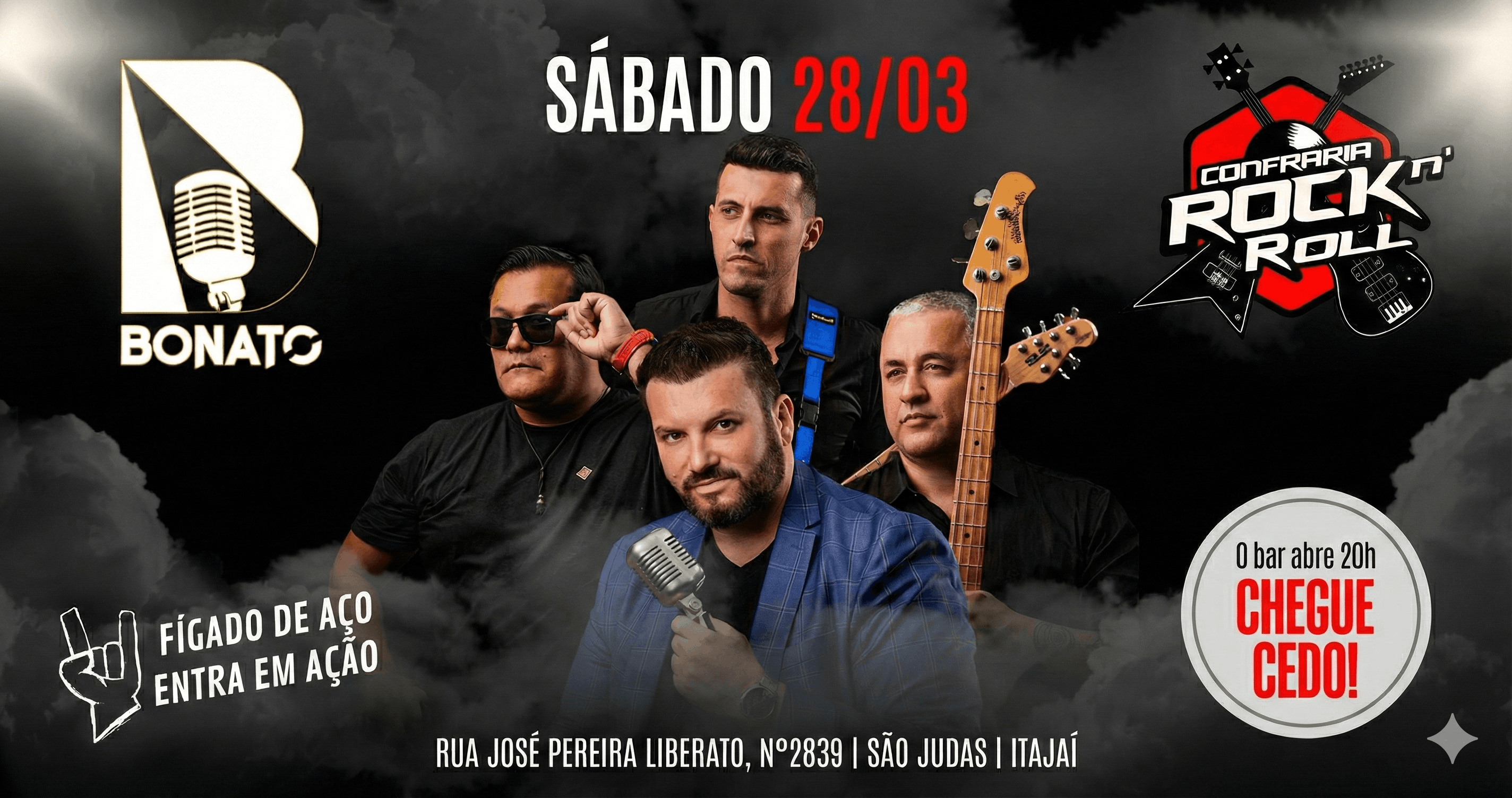 [Show em Itajaí] Flashback Rock e Pop 80's e 90's com BONATO no Confraria Rock N'Roll - Itajaí, SC