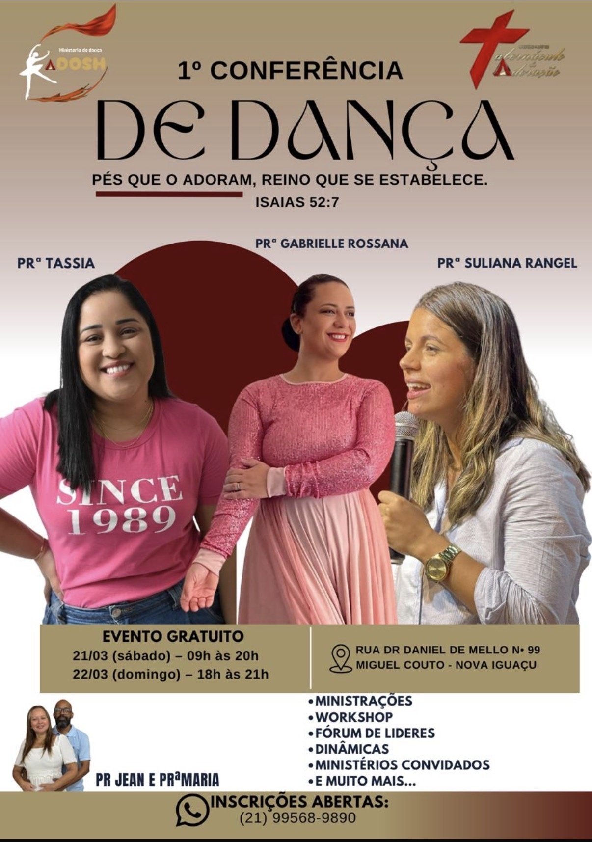1ª Conferência de dança - Pés que o adoram, reino que se estabelece