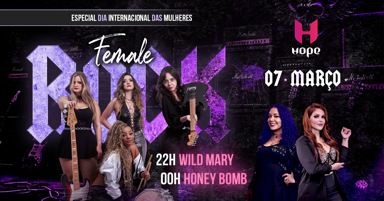 07/03 - Dia Internacional das Mulheres – Uma noite de Rock, Força e Liberdade - Betim, MG