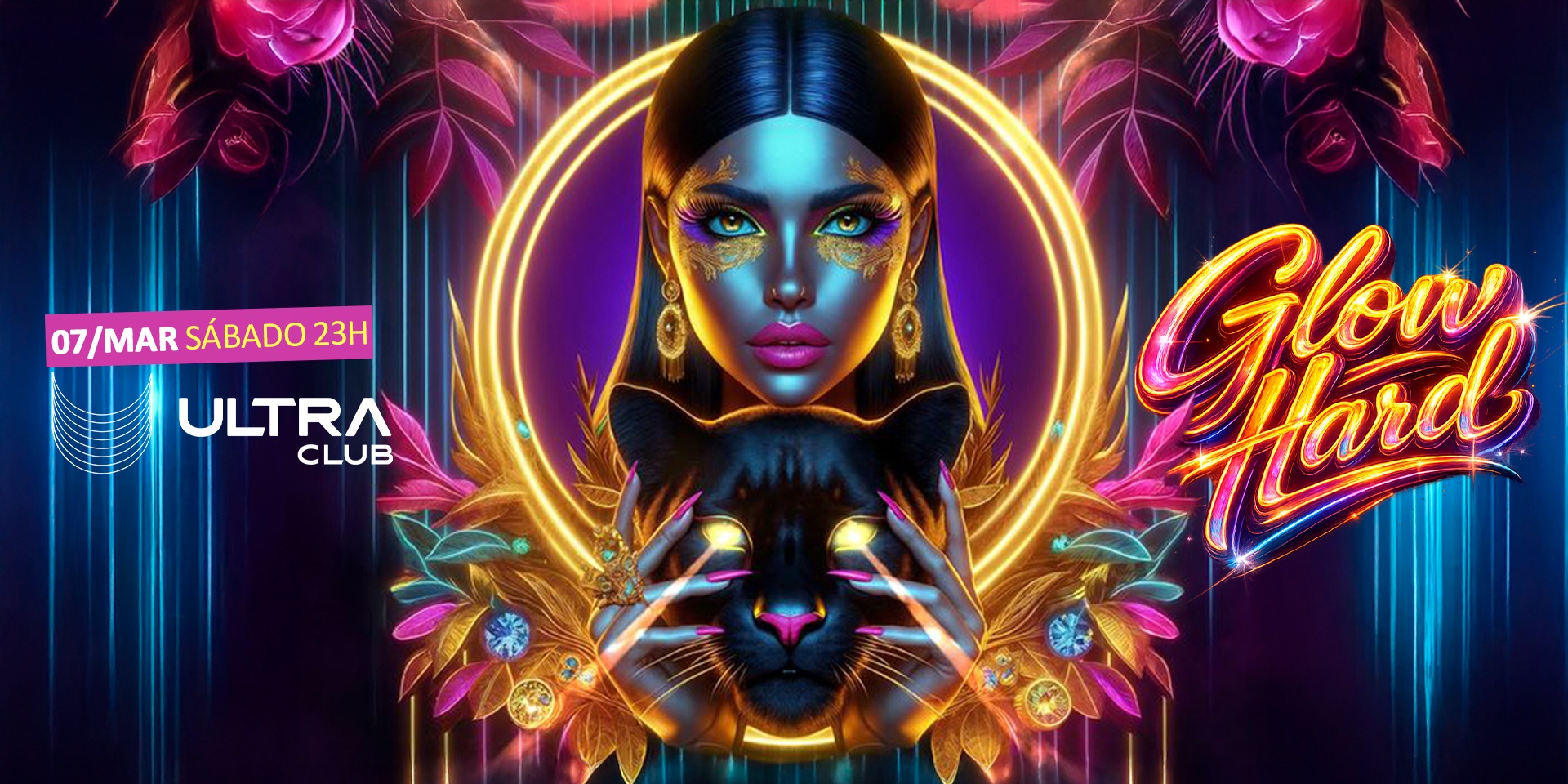 Image for the event: Glow Hard (Sábado)