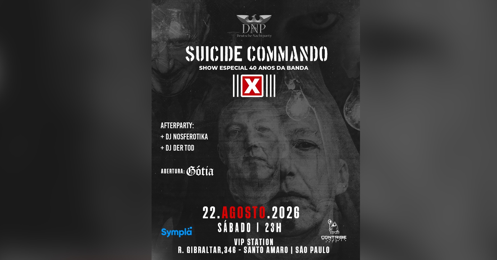 SUICIDE COMMANDO + GÓTIA + DJ NOSFEROTIKA EM SÃO PAULO