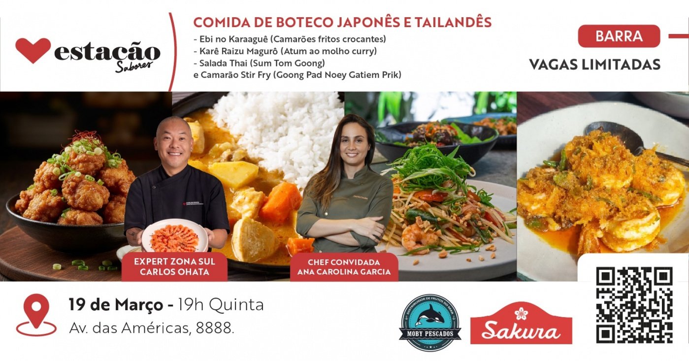 Comida de Boteco Japonês e Tailandês
