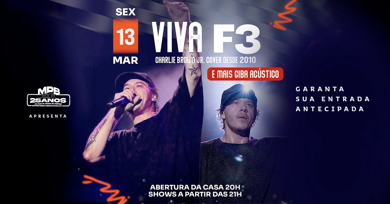 Image for the event: Viva F3 + Giba Acústico (abertura)