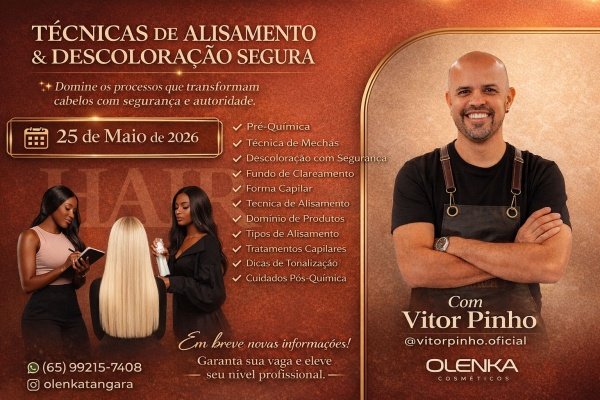 Imagem do evento Curso Técnicas de Alisamento e Descoloração Segura 2026
