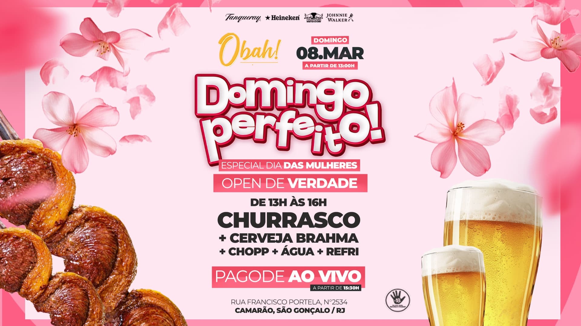 DOMINGO PERFEITO 08/03 | CHURRASCO | CERVEJA | PAGODE - São Gonçalo, RJ