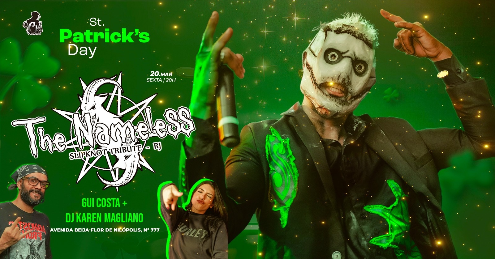 St. Patrick Day com a Banda The Nameless + Cantor Gui Costa + DJ Karen Magliano - Nilópolis, RJ