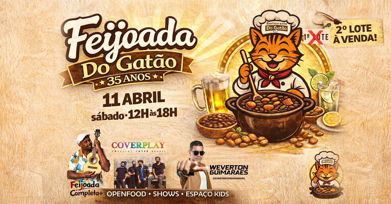 FEIJOADA DO GATÃO - 35 ANOS - Contagem, MG