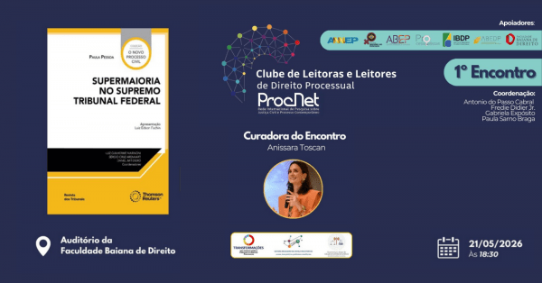 Imagem do evento 1º Encontro Clube de Leitores em Direito Processual da Rede Procnet