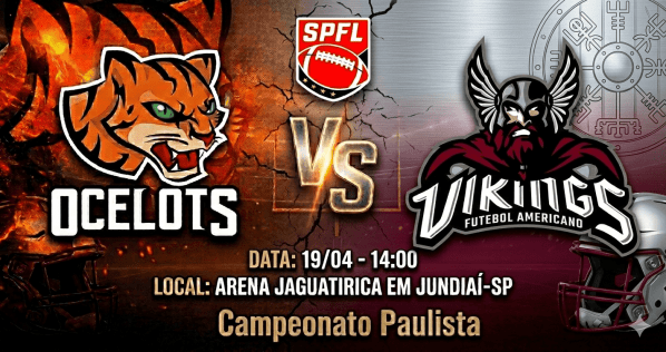 Imagem do evento CAMPEONATO PAULISTA DE FUTEBOL AMERICANO - OCELOTS FA X AD VIKINGS