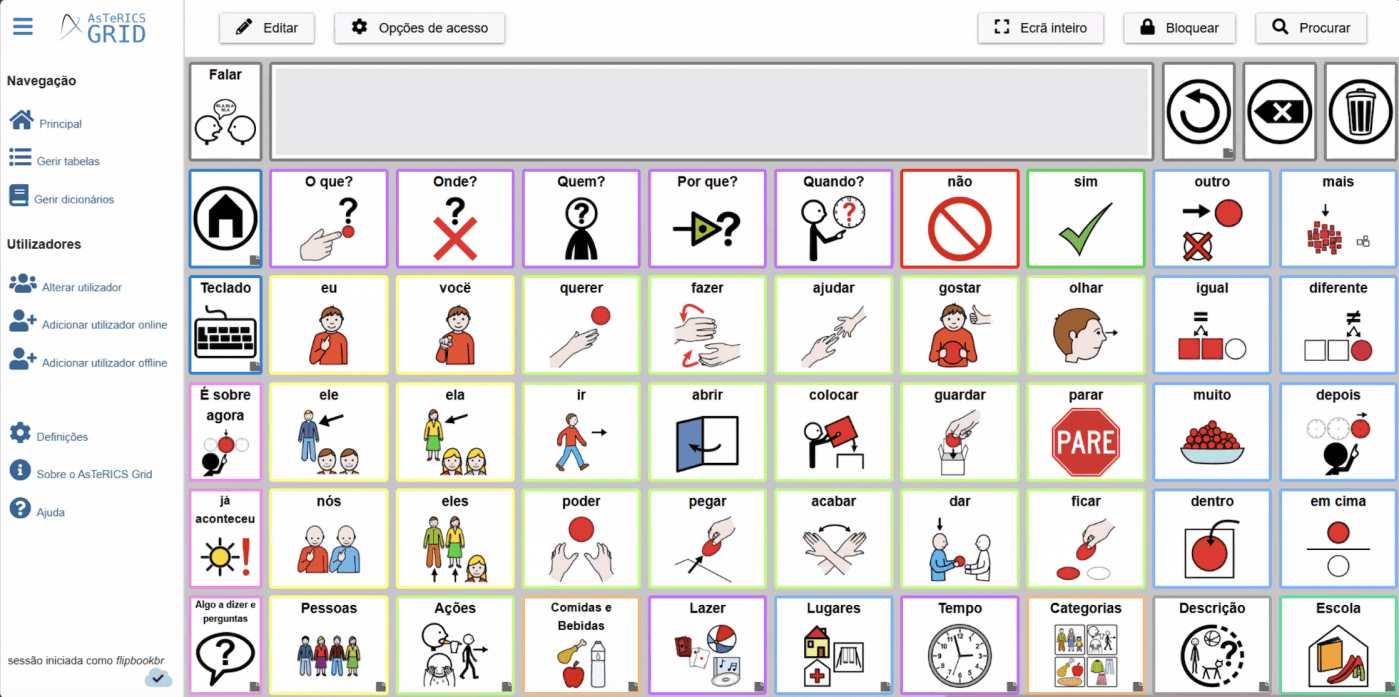 Projeto Associação Comunicatea: Flipbook no Asterics Grid - online - Sympla