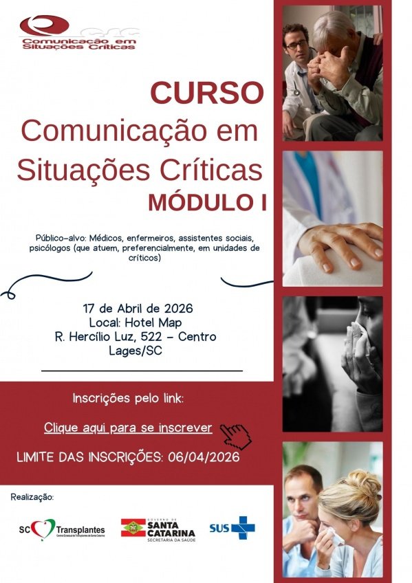 Imagem do evento Curso de Comunicação em Situações Críticas - Módulo I