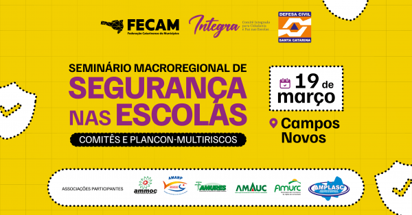 Imagem do evento Seminário Macrorregional de Segurança nas Escolas - Meio Oeste, Serra e Planalto