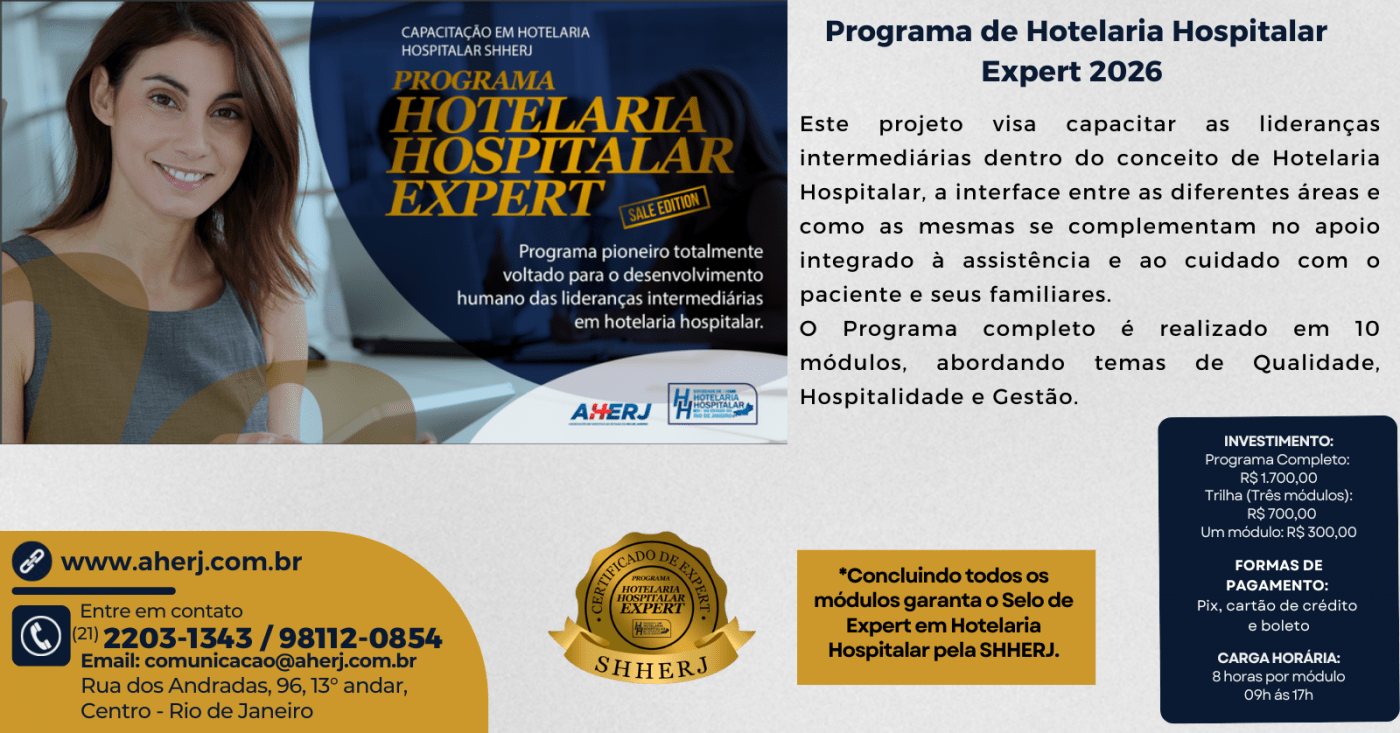 Programa de Hotelaria Hospitalar Expert 2026