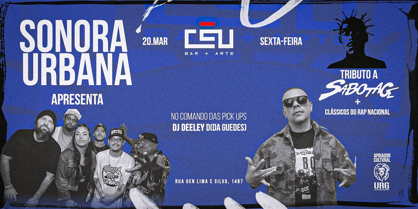 TRIBUTO SABOTAGE + Clássicos do Rap Nacional // 20 DE MARÇO \\ - Porto Alegre, RS