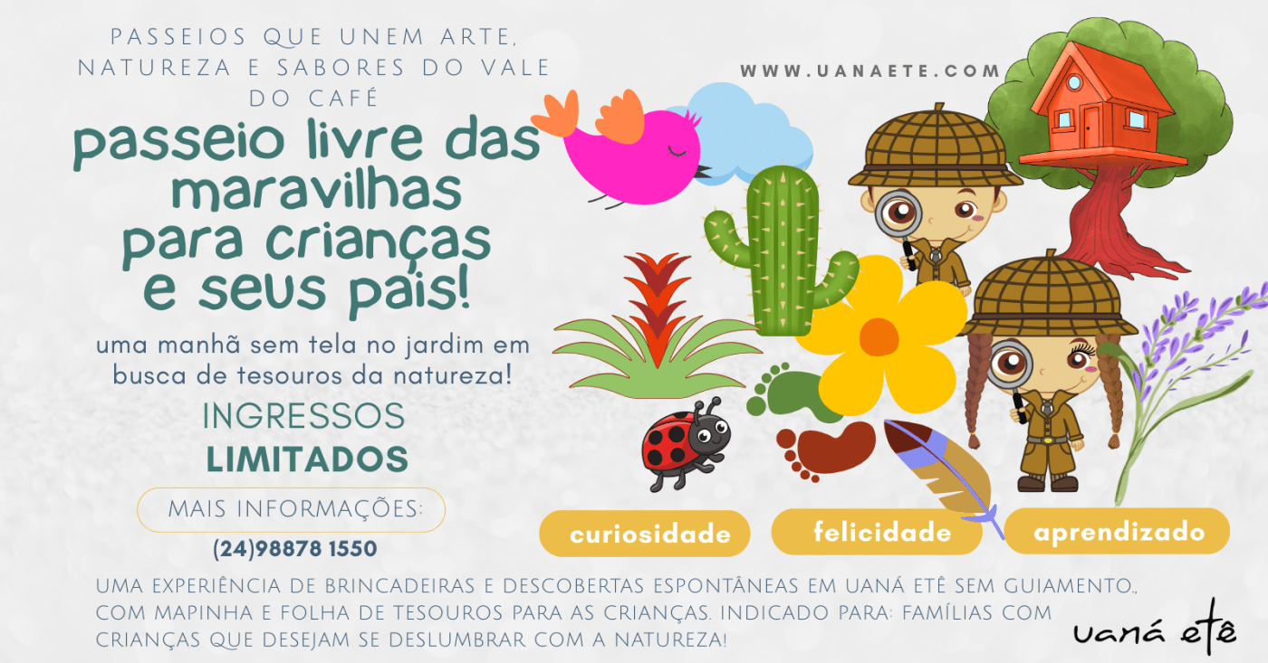 PASSEIO LIVRE DAS MARAVILHAS: INGRESSO FAMÍLIA COM CRIANÇAS - 19 A 23 DE MARÇO 2026