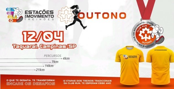 Imagem do evento Treinão ClubRun Estações em Movimento - Taquaral