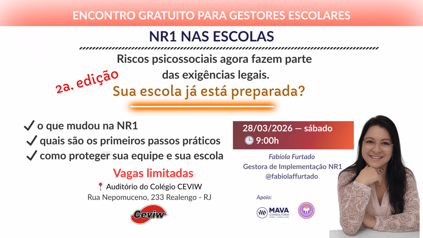 NR1 NAS ESCOLAS - Sua escola está preparada?